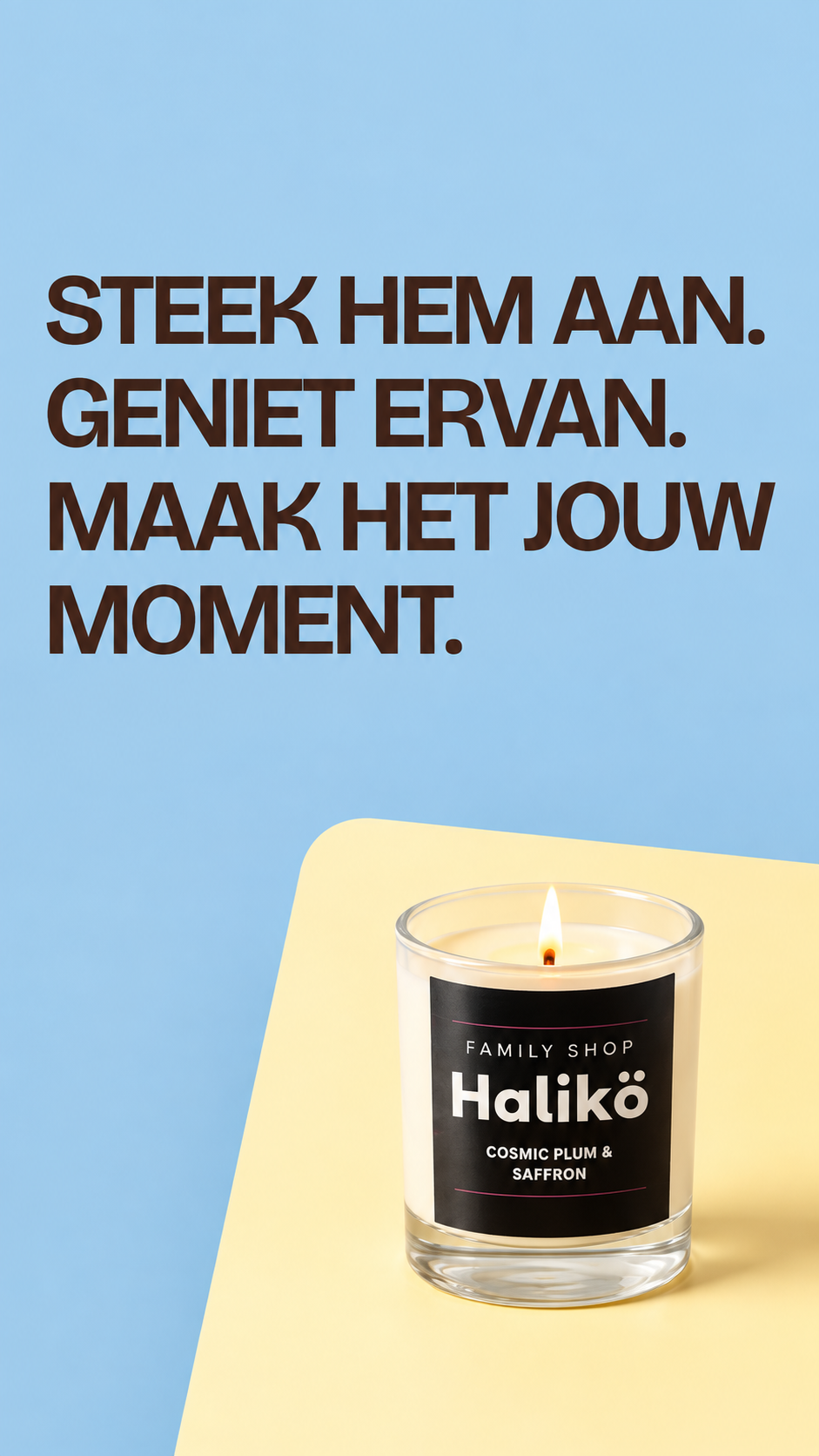 HaLiKö Cosmic Plum & Saffron geurkaars